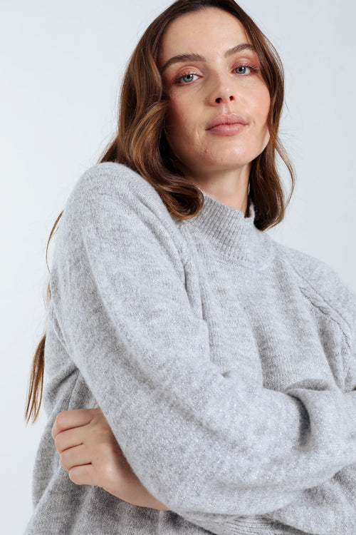 Effen trui met lurex-Paprika-6