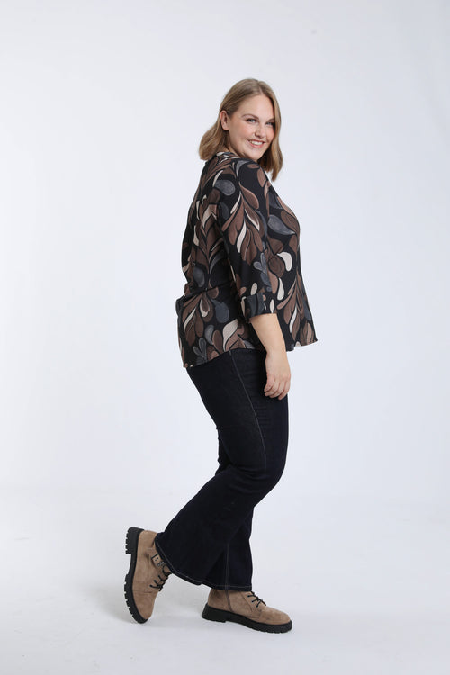 Blouse imprimé graphique-Paprika-8