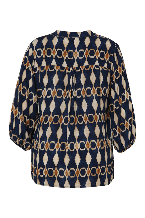 Viscose blouse met grafische print-Paprika-11