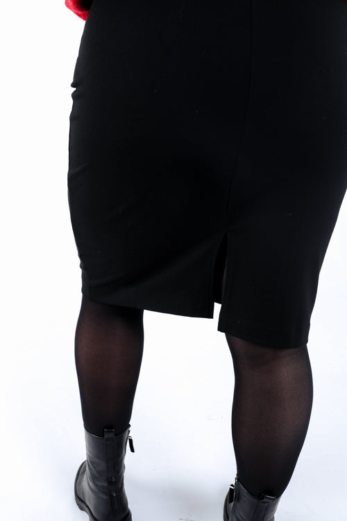 Strakke rok van effen viscose-Paprika-4