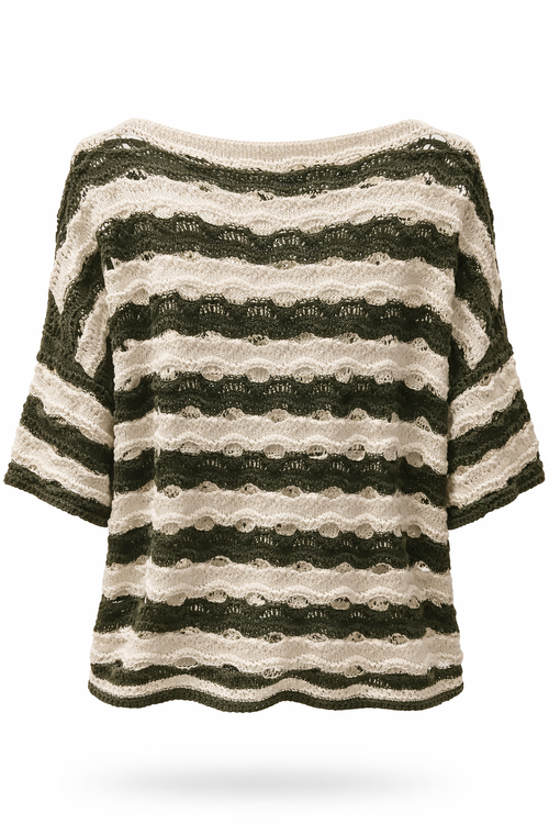 Gestreepte gehaakte trui-Paprika-2