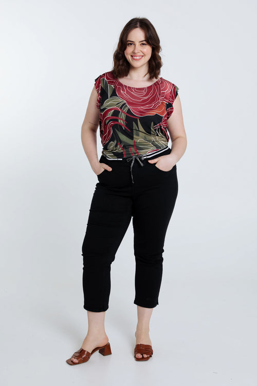 Effen slim 3/4-jegging 