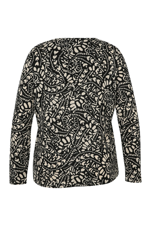 Tunique en maille chaude bicolore-Paprika-11
