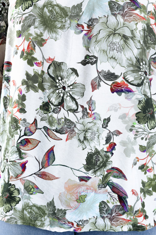 Blouse en viscose imprimé fleuri-Paprika-6