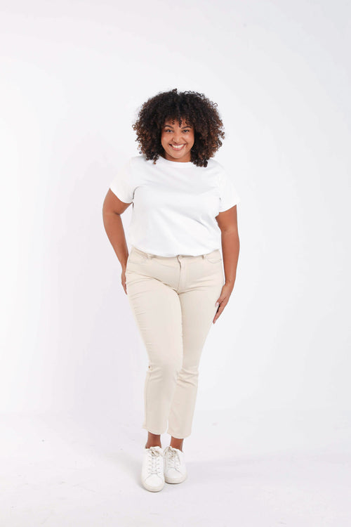 Slim fit broek Louise 7/8-Paprika-9