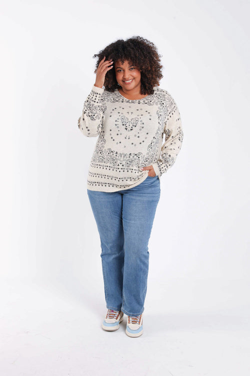 Trui met bandana-print-Paprika-7