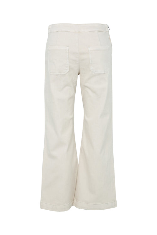 Effen palazzo broek met 6 gouden knopen vooraan-Paprika-11