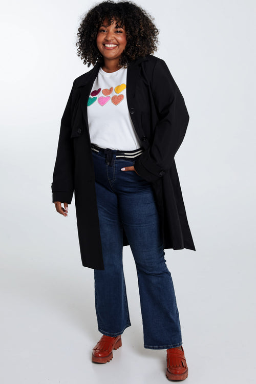 Trench effet double avec capuchon amovible-Paprika-4