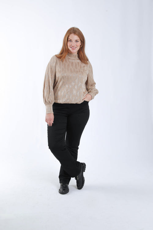 T-shirt met dierenprint en lurex-Paprika-6