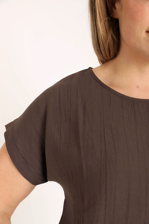 Blouse en viscose unie-Paprika-4