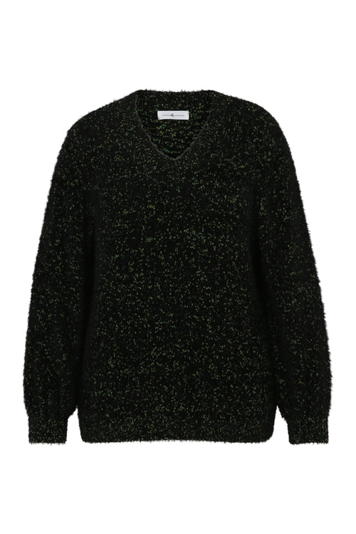 Effen popcorn gebreide trui-Paprika-10