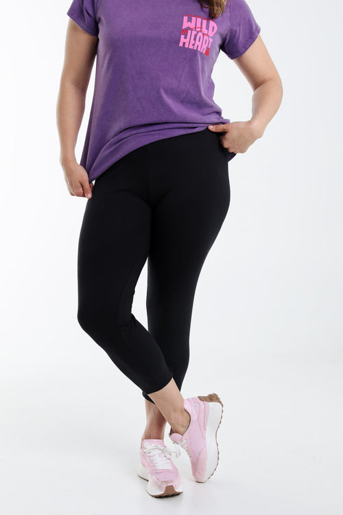 3/4 legging van biologisch katoen-Paprika-5
