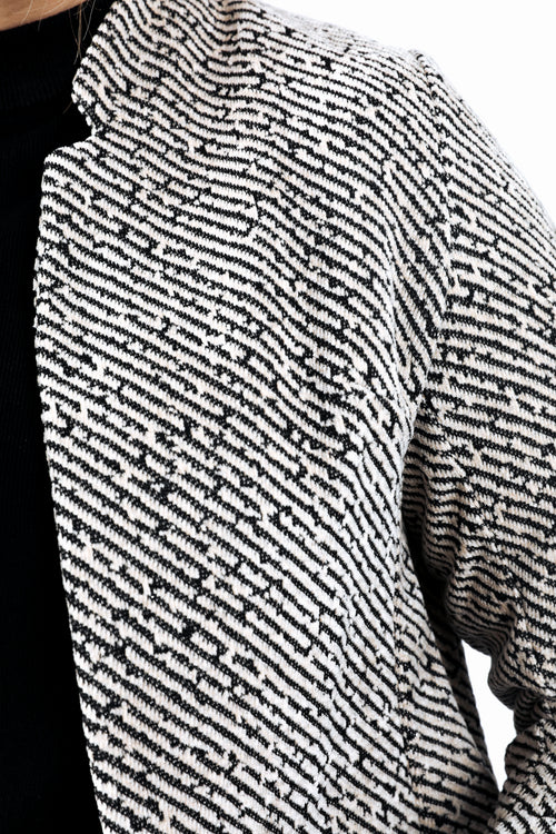 Bicolor jacquard jasje met lurex-Paprika-4