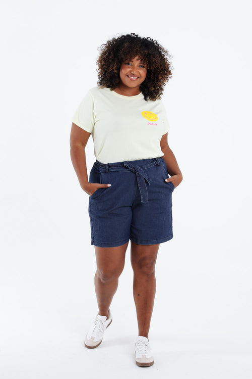 Short in een effen jeans-Paprika-7