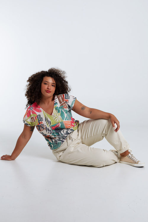 Bloemdruk T-shirt-Paprika-7