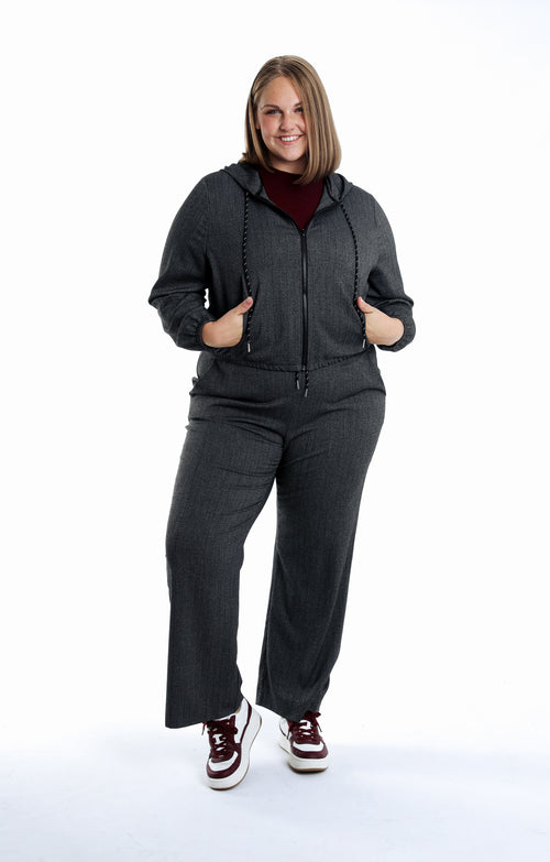 Veste chiné à capuche-Paprika-6