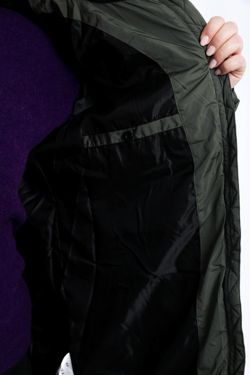 Effen lange donsjas-Paprika-7