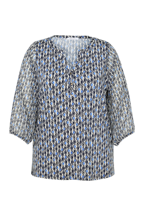 T-shirt met gouden grafisch motief-Paprika-10