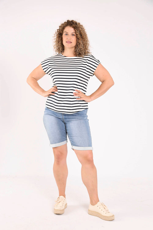 Gestreept T-shirt-Paprika-7