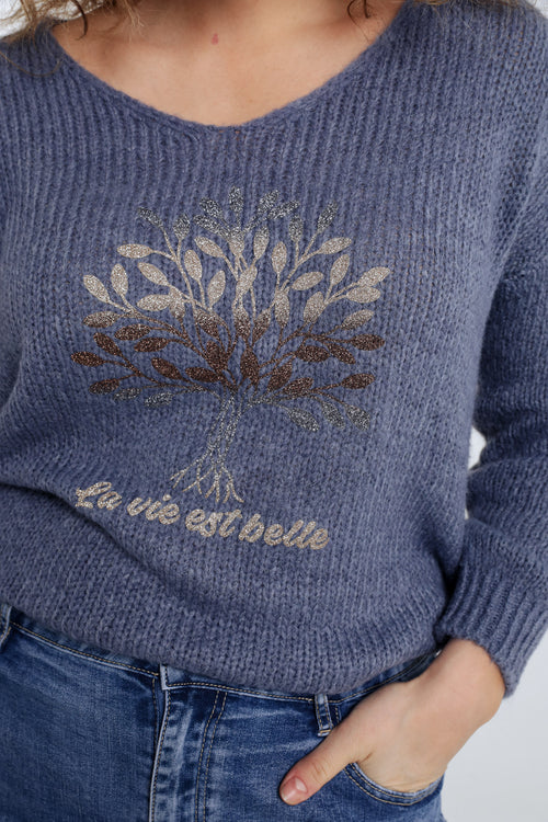 Trui met levensboomprint-Paprika-4