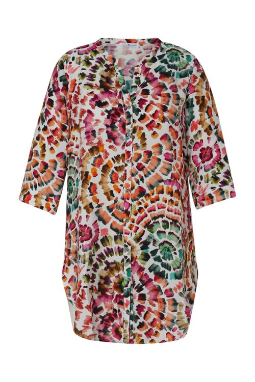 Overhemd van viscose-Paprika-1