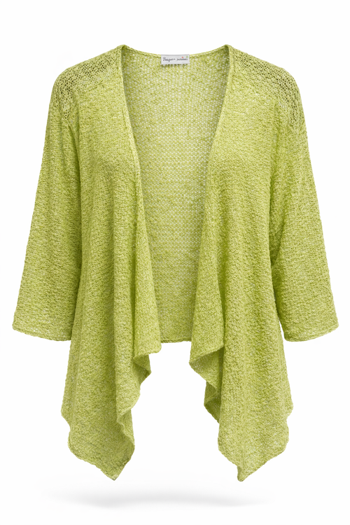 Effen asymmetrisch gilet-Paprika-1