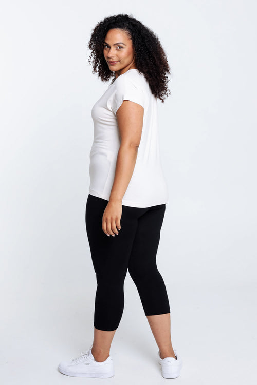 Effen 7/8-legging in viscose-Paprika-2