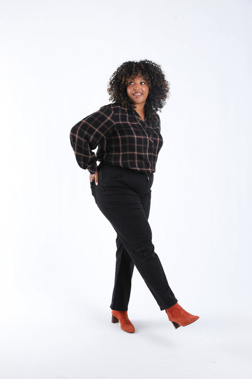 Effen rechte Jegging Lolly-Paprika-5