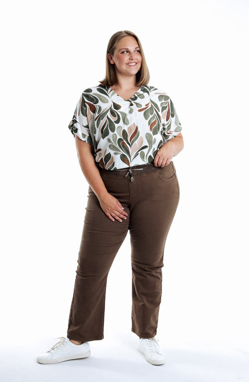Jegging Lolly droit uni-Paprika-5