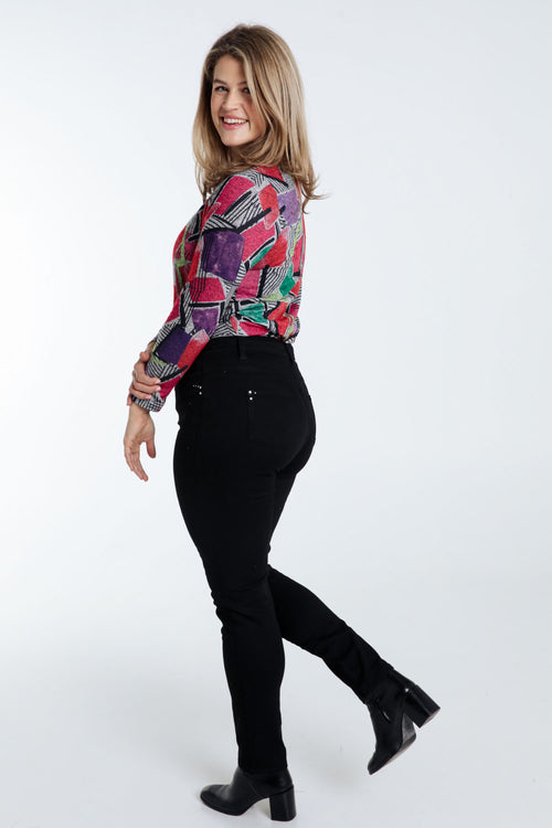 Pantalon slim Louise L32-Paprika-2