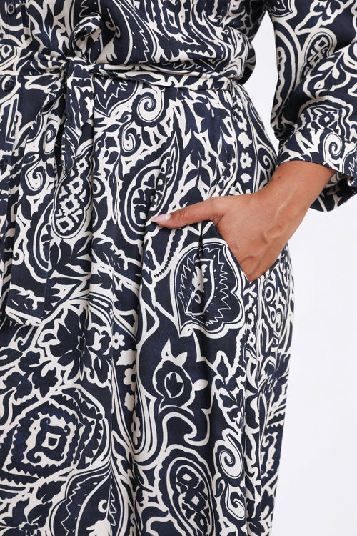 Blousejurk van viscose met paisleyprint-Paprika-6