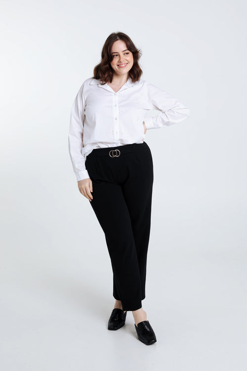 Chemise en coton avec perles-Paprika-5