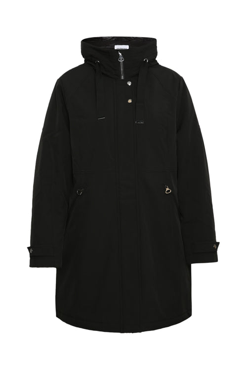 Effen parka met capuchon-Paprika-1