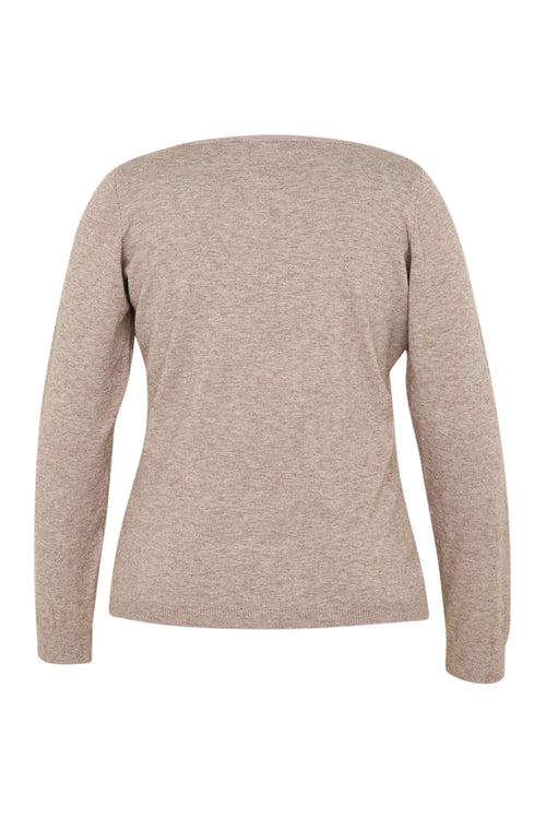 Fijn, effen trui in viscose-Paprika-11