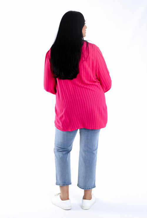 Chemise en viscose unie-Paprika-2