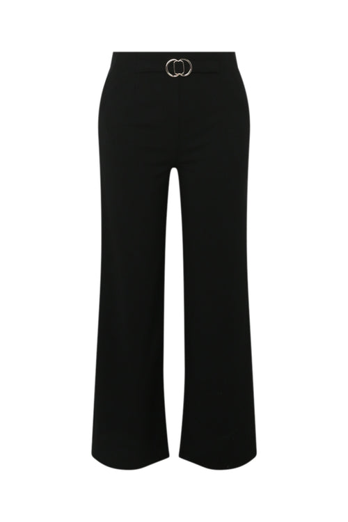 Pantalon droit avec boucle dorée-Paprika-10