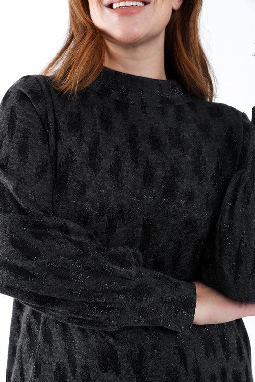 Robe motif jacquard léopard-Paprika-4