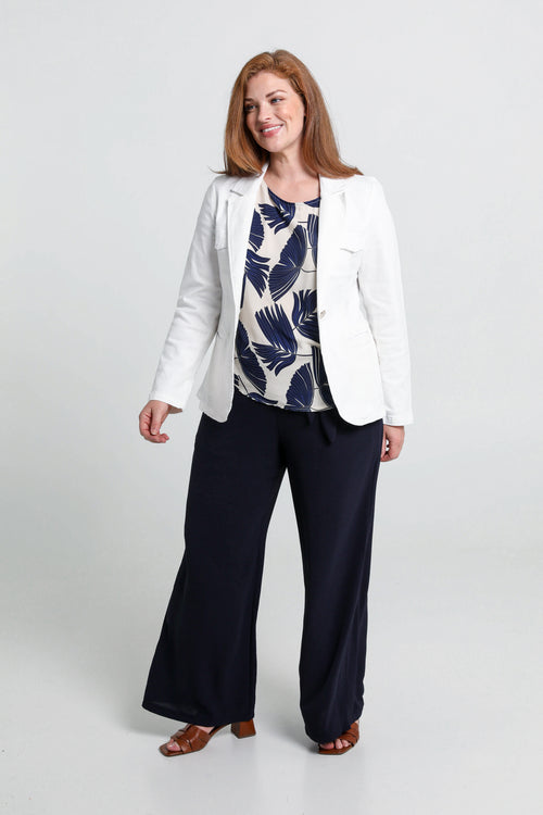 Halflange effen blazer met 4 knopen-Paprika-8