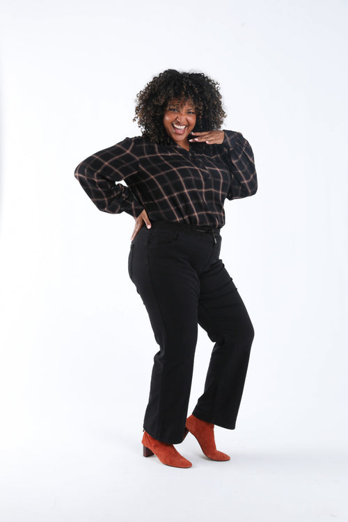 Effen rechte Jegging Lolly-Paprika-6