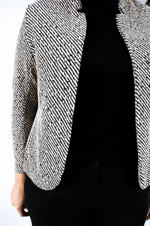 Bicolor jacquard jasje met lurex-Paprika-5