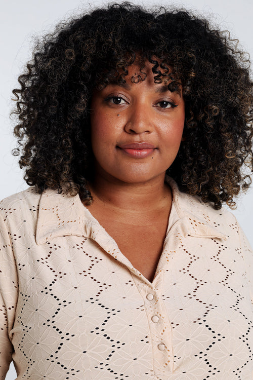 T-shirt uni ajouré-Paprika-5