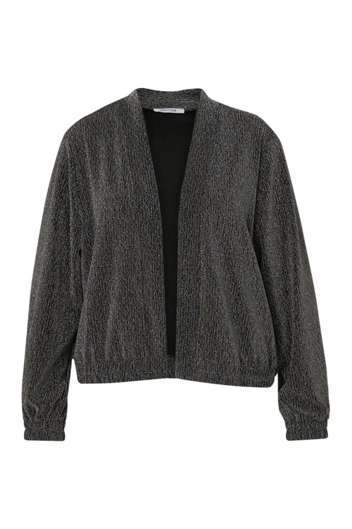 Korte, effen bomberjack met lurex-Paprika-10