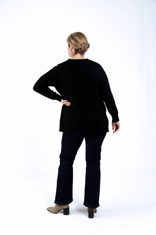 Cardigan in effen viscose-Paprika-1