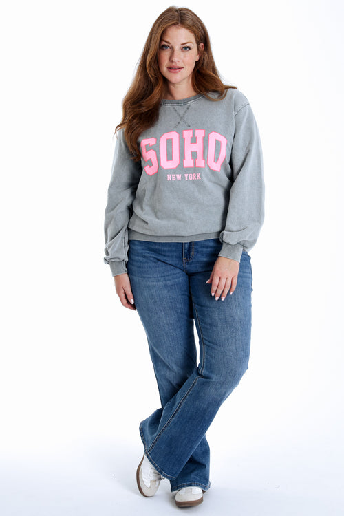 Sweat en coton imprimé Soho-Paprika-9