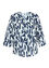 Lange, losse blouse met tweekleurig geometrisch motief