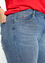 Lange jeans 'Mia' L30 met geborduurde kers op de zak