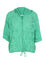 Effen blouse met kap met geborduurd en opengewerkt effect