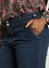 Flared jeans 'Flavie' L32 met dubbele riem en knoop aan de zijkant