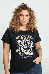 T-shirt met vervaagde tijgerprint