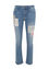 Slim jeans met patchwork-vierkanten en 5 zakken